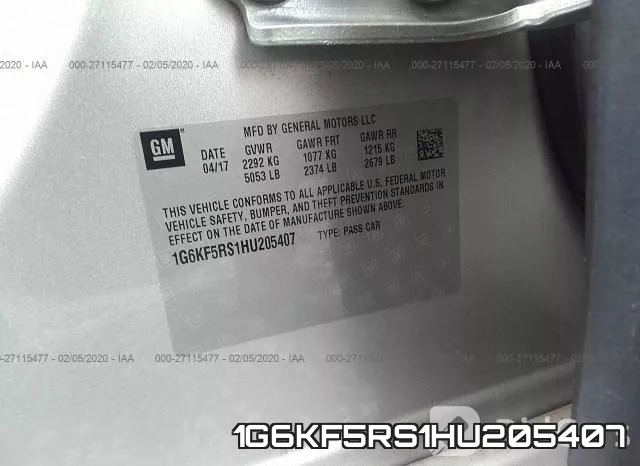 1G6KF5RS1HU205407 фото 10