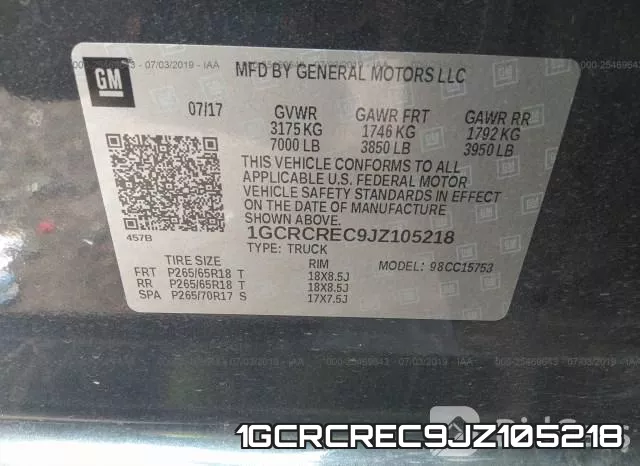 1GCRCREC9JZ105218 фото 10