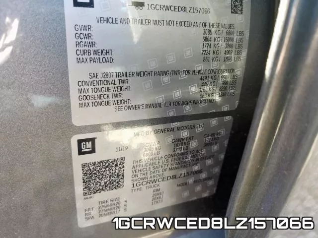 1GCRWCED8LZ157066 фото 2