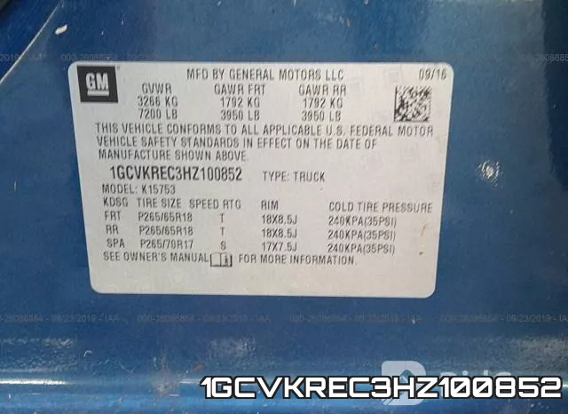 1GCVKREC3HZ100852 фото 10