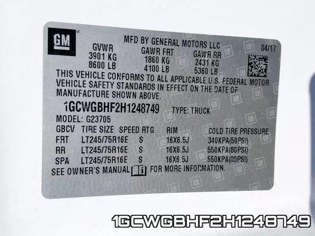 1GCWGBHF2H1248749 фото 2