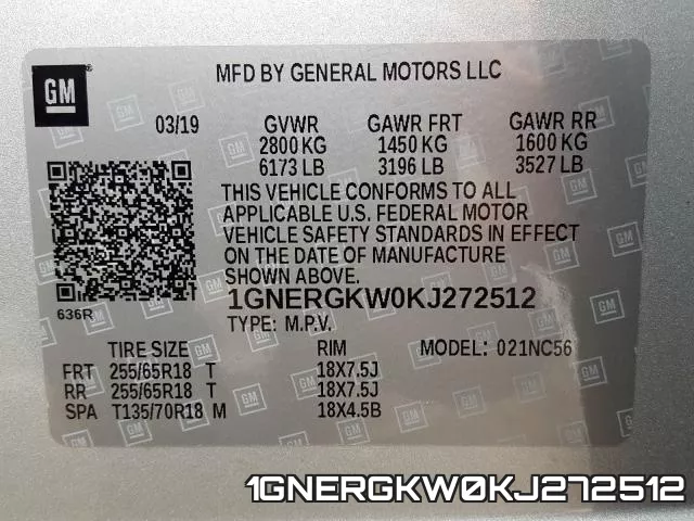 1GNERGKW0KJ272512 фото 2