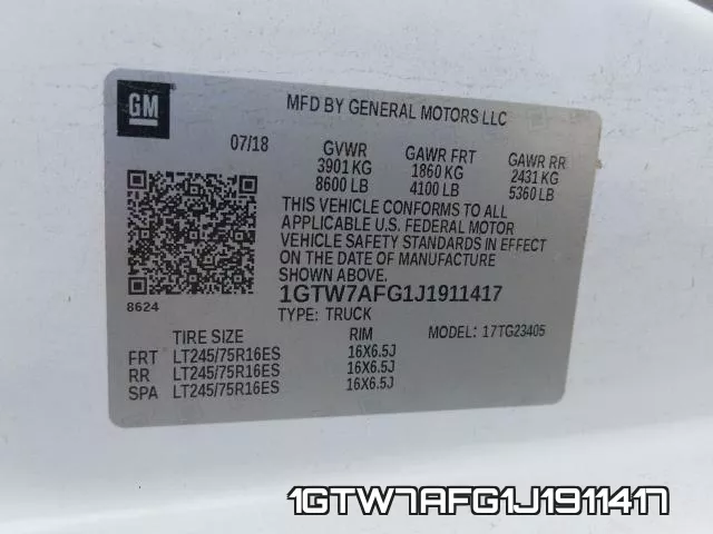 1GTW7AFG1J1911417 фото 2