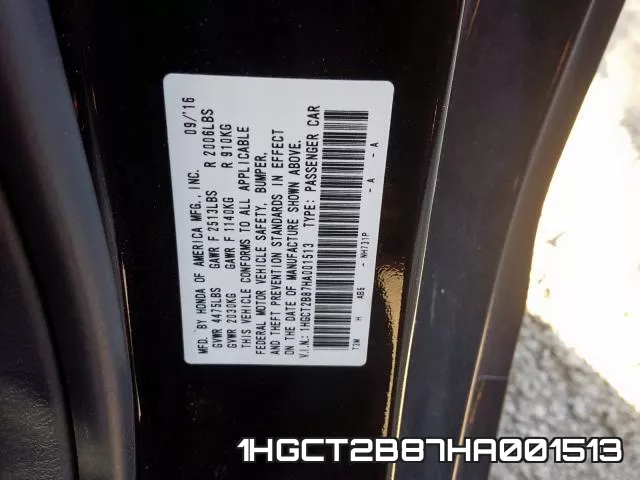 1HGCT2B87HA001513 фото 2