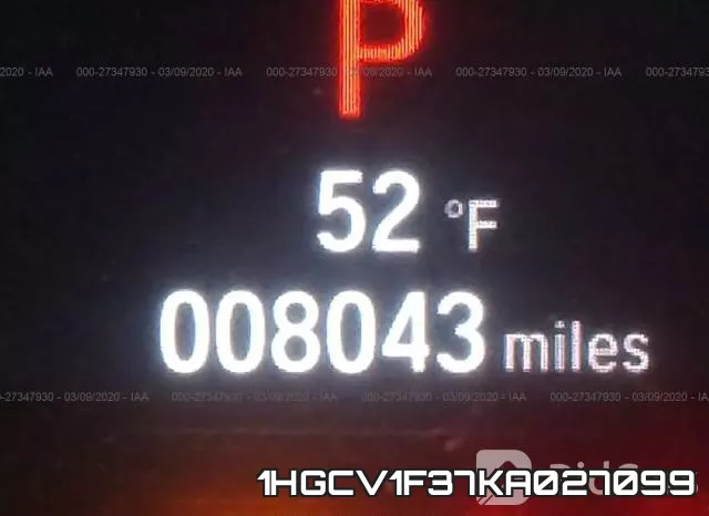 1HGCV1F37KA027099 фото 8