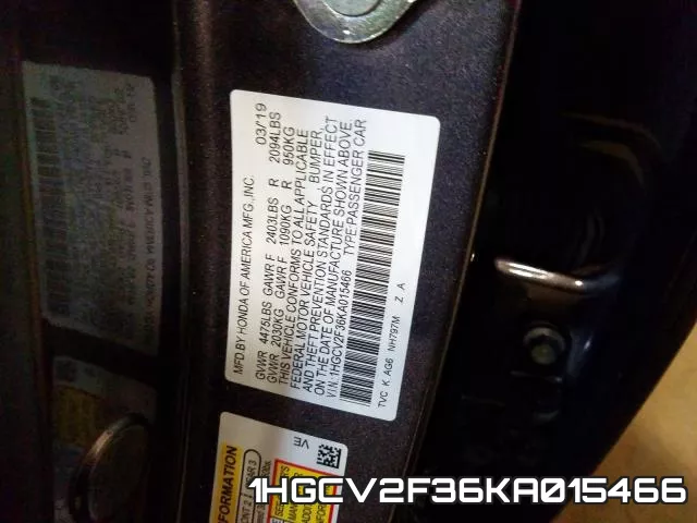 1HGCV2F36KA015466 фото 2