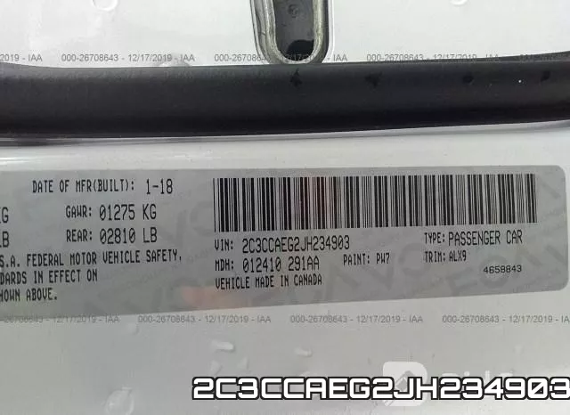 2C3CCAEG2JH234903 фото 10