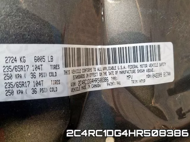 2C4RC1DG4HR508386 фото 2