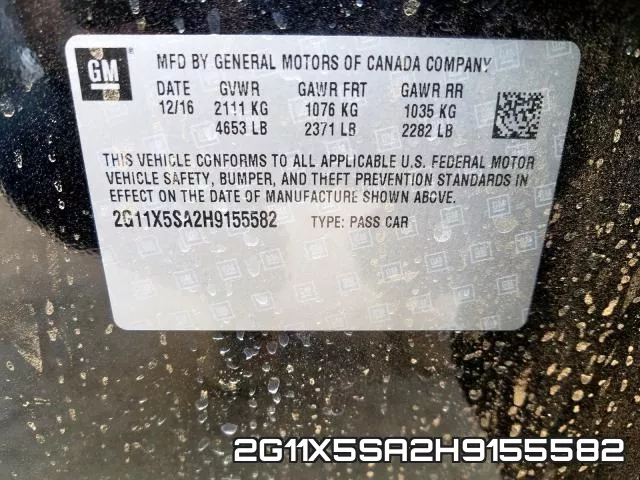 2G11X5SA2H9155582 фото 2