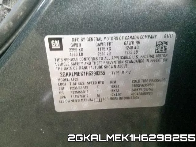 2GKALMEK1H6298255 фото 2
