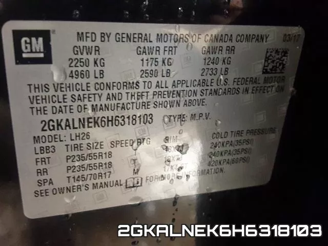 2GKALNEK6H6318103 фото 2