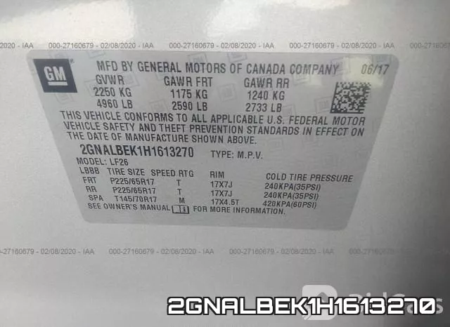 2GNALBEK1H1613270 фото 10