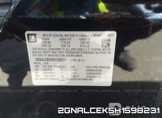 2GNALCEK5H1598231 фото 10