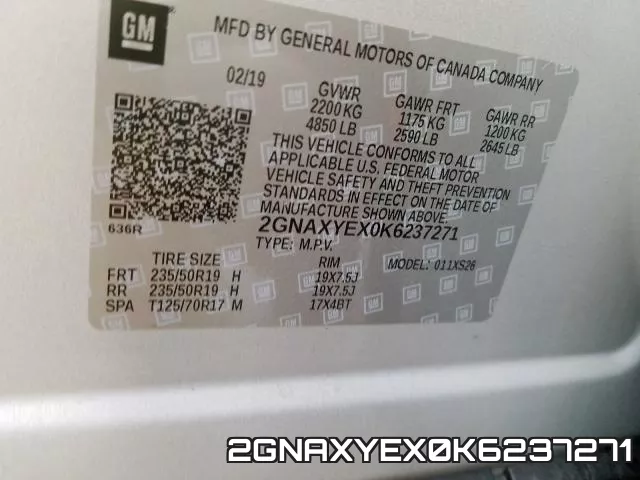 2GNAXYEX0K6237271 фото 2