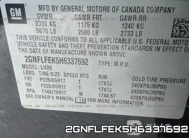2GNFLFEK5H6337692 фото 10