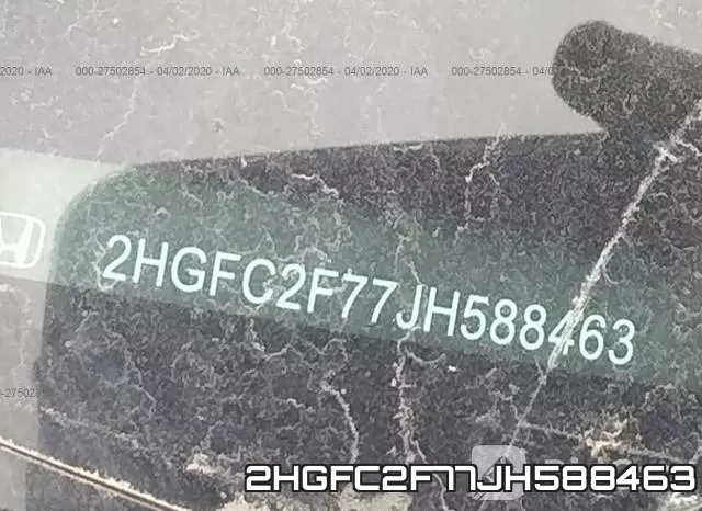 2HGFC2F77JH588463 фото 10