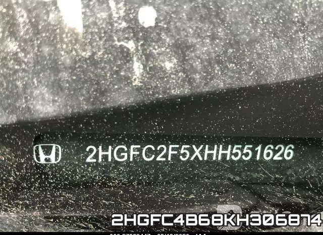2HGFC4B68KH306874 фото 10