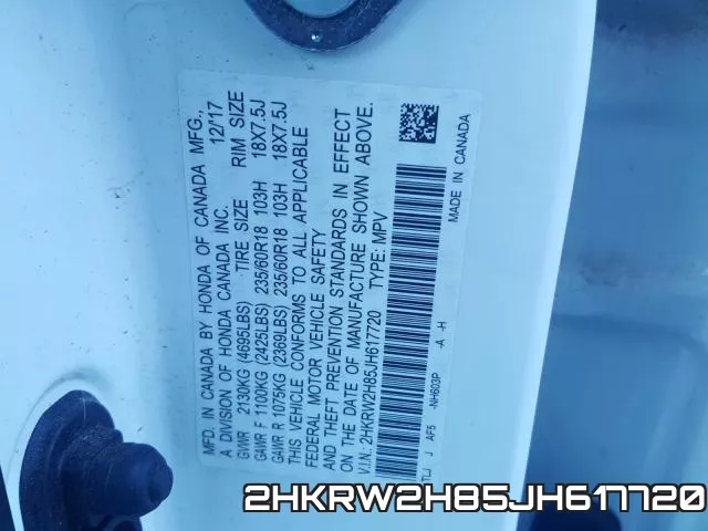 2HKRW2H85JH617720 фото 2