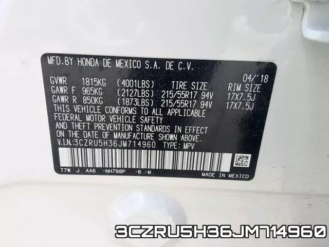 3CZRU5H36JM714960 фото 2