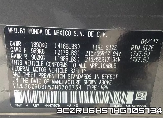 3CZRU6H57HG705734 фото 10
