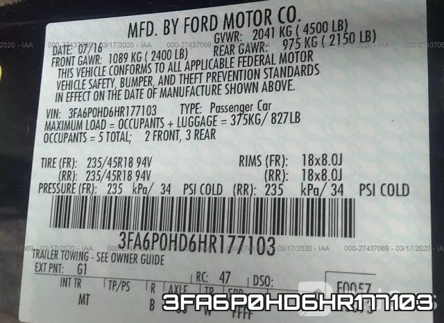 3FA6P0HD6HR177103 фото 10