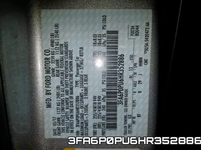 3FA6P0PU6HR352886 фото 2