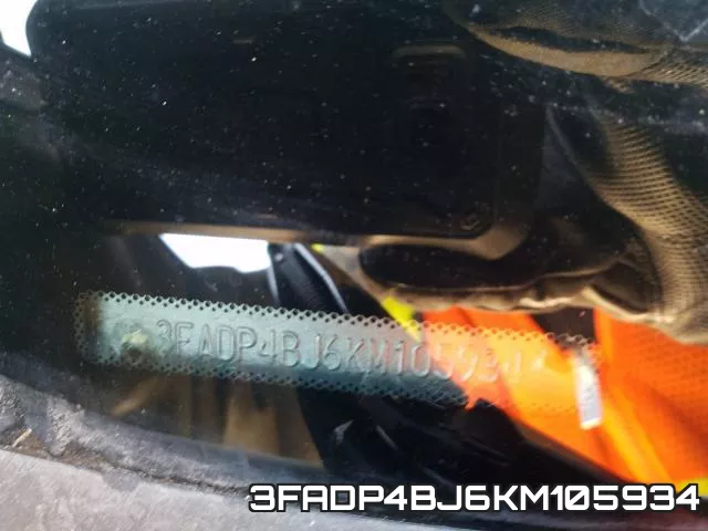 3FADP4BJ6KM105934 фото 2
