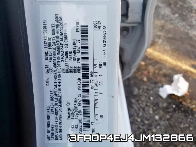 3FADP4EJ4JM132866 фото 2