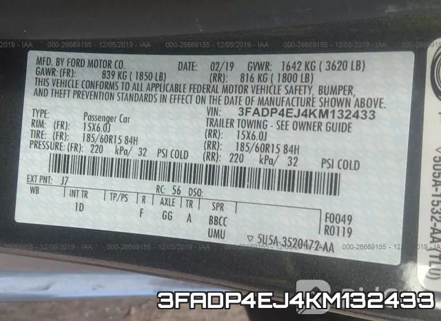 3FADP4EJ4KM132433 фото 10