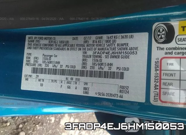 3FADP4EJ6HM150053 фото 10