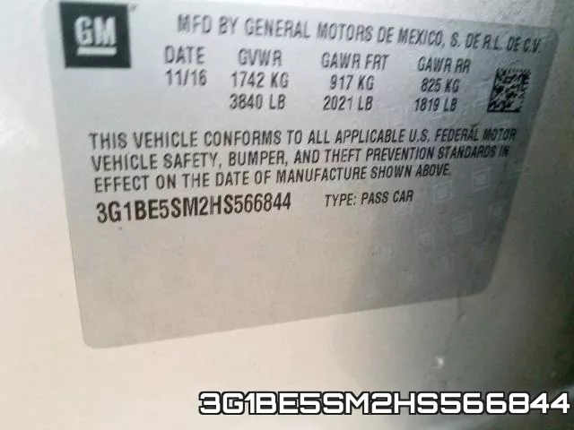 3G1BE5SM2HS566844 фото 2