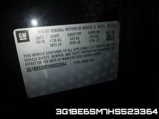 3G1BE6SM7HS523364 фото 2