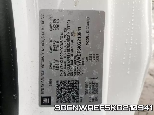 3GCNWAEF5KG210941 фото 2