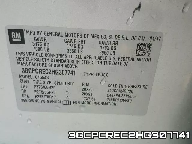 3GCPCREC2HG307741 фото 2