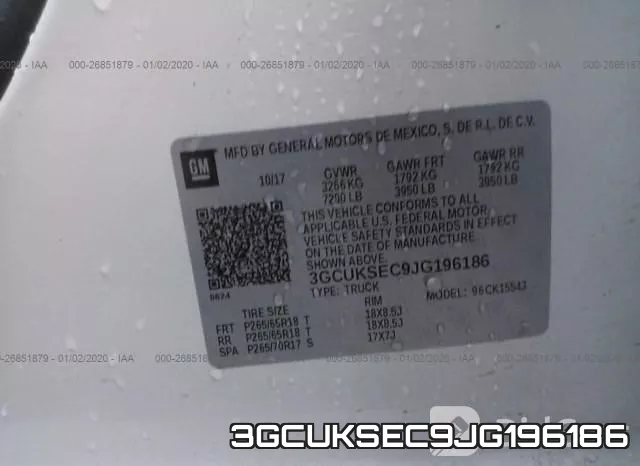 3GCUKSEC9JG196186 фото 10