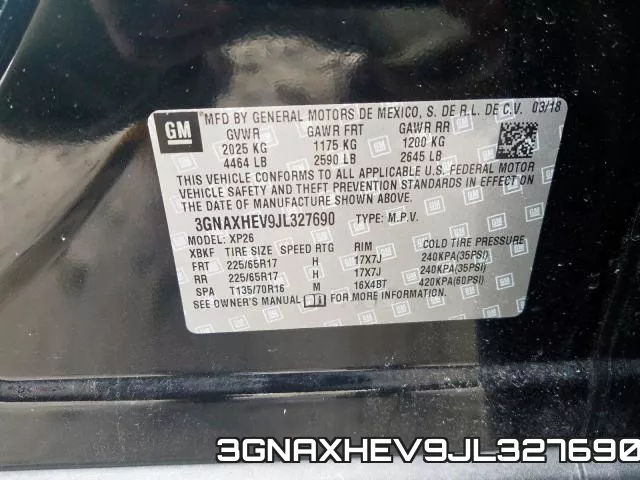 3GNAXHEV9JL327690 фото 2