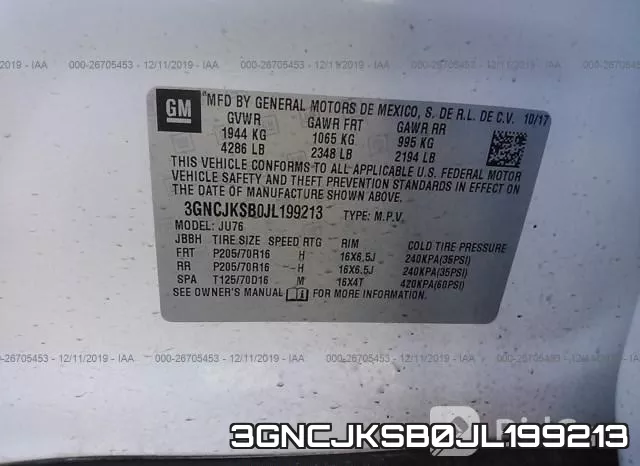 3GNCJKSB0JL199213 фото 10