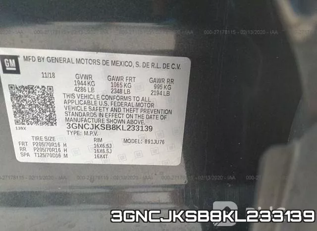 3GNCJKSB8KL233139 фото 10