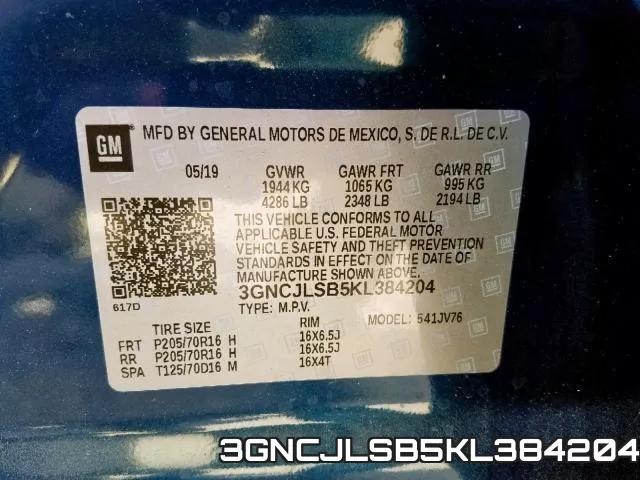 3GNCJLSB5KL384204 фото 2
