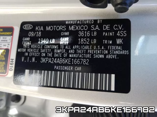 3KPA24AB6KE166782 фото 2