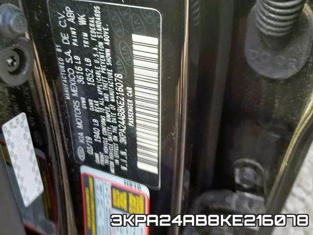 3KPA24AB8KE216078 фото 2