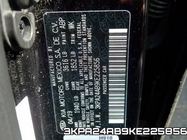 3KPA24AB9KE225856 фото 2