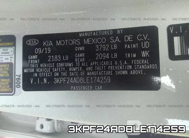 3KPF24AD8LE174259 фото 10