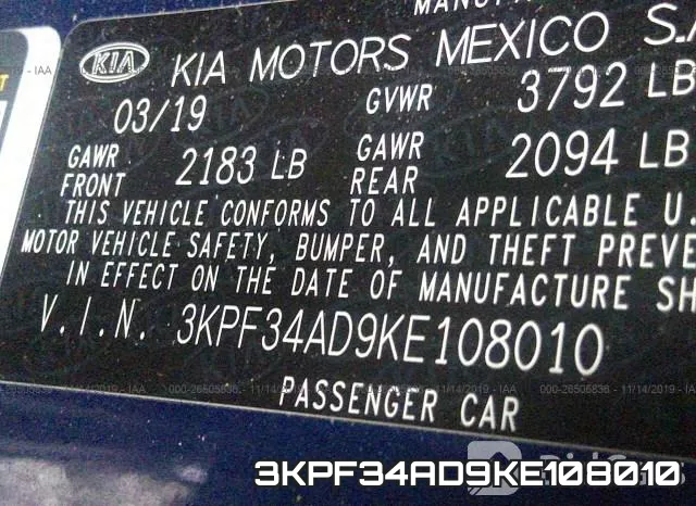3KPF34AD9KE108010 фото 10