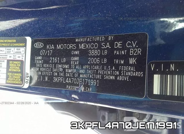 3KPFL4A70JE171991 фото 10