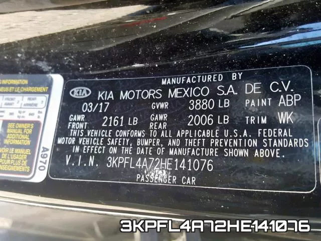 3KPFL4A72HE141076 фото 2