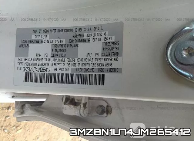 3MZBN1U74JM265412 фото 10