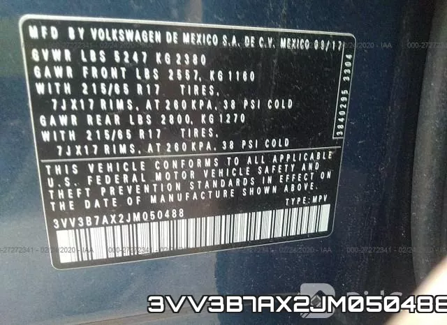 3VV3B7AX2JM050488 фото 10