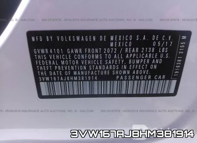 3VW167AJ8HM381914 фото 10
