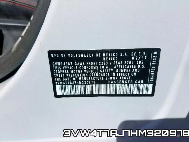 3VW4T7AJ7HM320978 фото 2